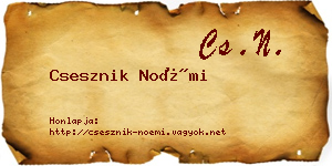 Csesznik Noémi névjegykártya
